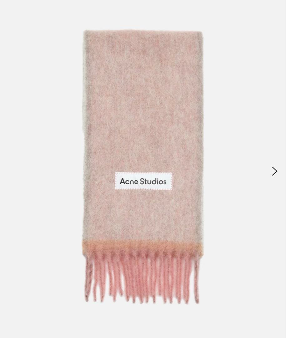 Acne Studios ウールモヘアスカーフ ピンク