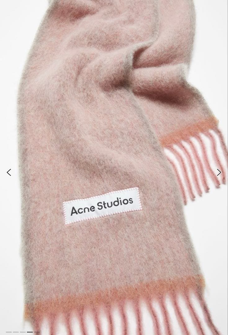 Acne Studios ウールモヘアスカーフ ピンク
