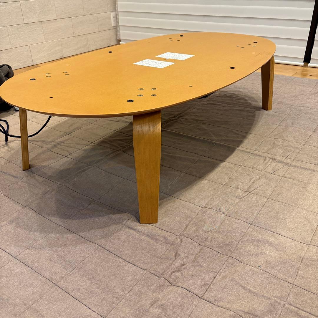 無印良品　楕円形こたつ 本体　タモ材曲木脚　フラットヒーター　こたつふとん　敷物