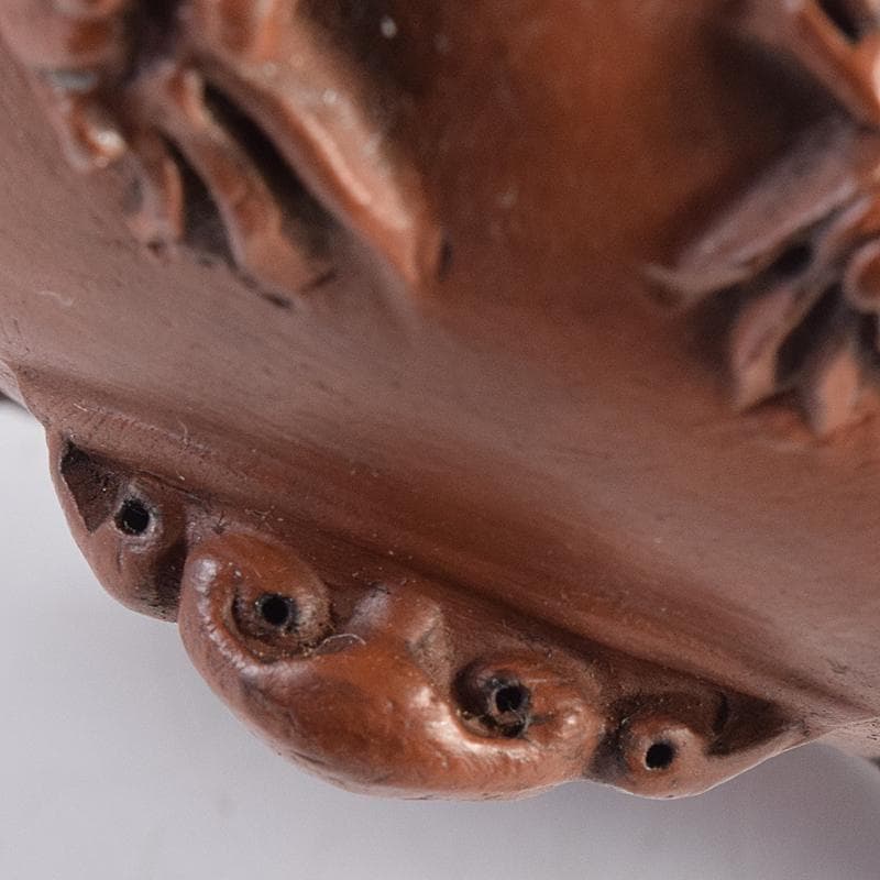 subarujp2005　紫泥　蟹刻　小さな植木鉢　盆栽鉢　M　R8812