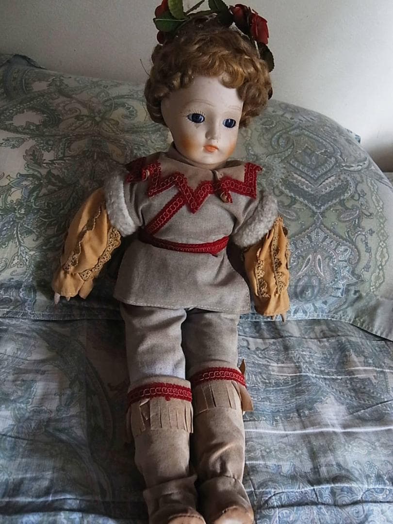 少年のオルゴールビスクドール ミュージカルドール サーカスの少年