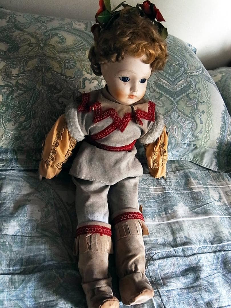 少年のオルゴールビスクドール ミュージカルドール サーカスの少年