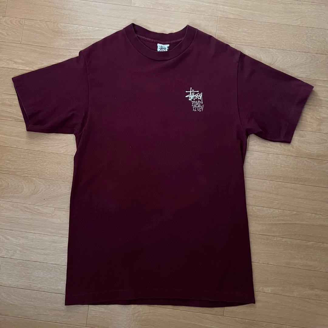 90s stussy 白タグ　tシャツ　stusnics