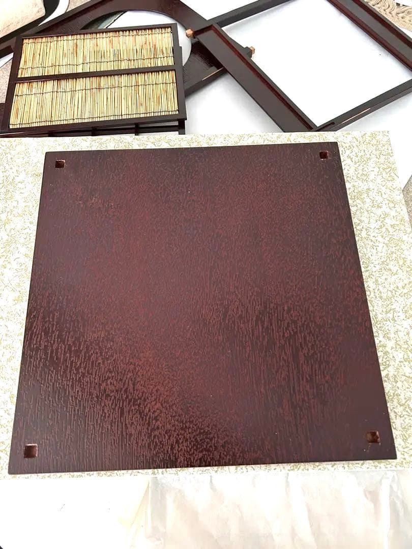 新品　茶道具吉野　組み立て式　8片　木製茶道具 格子状パネル付き