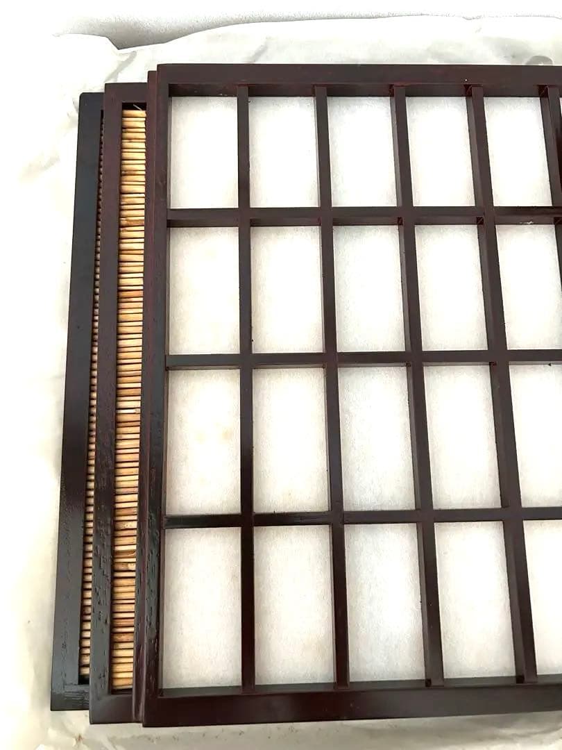 新品　茶道具吉野　組み立て式　8片　木製茶道具 格子状パネル付き