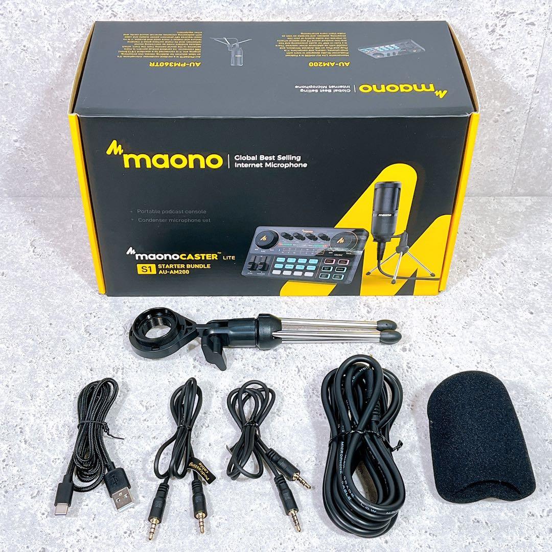 極美品 maono AU-AM200 S1 オーディオインターフェース 配信