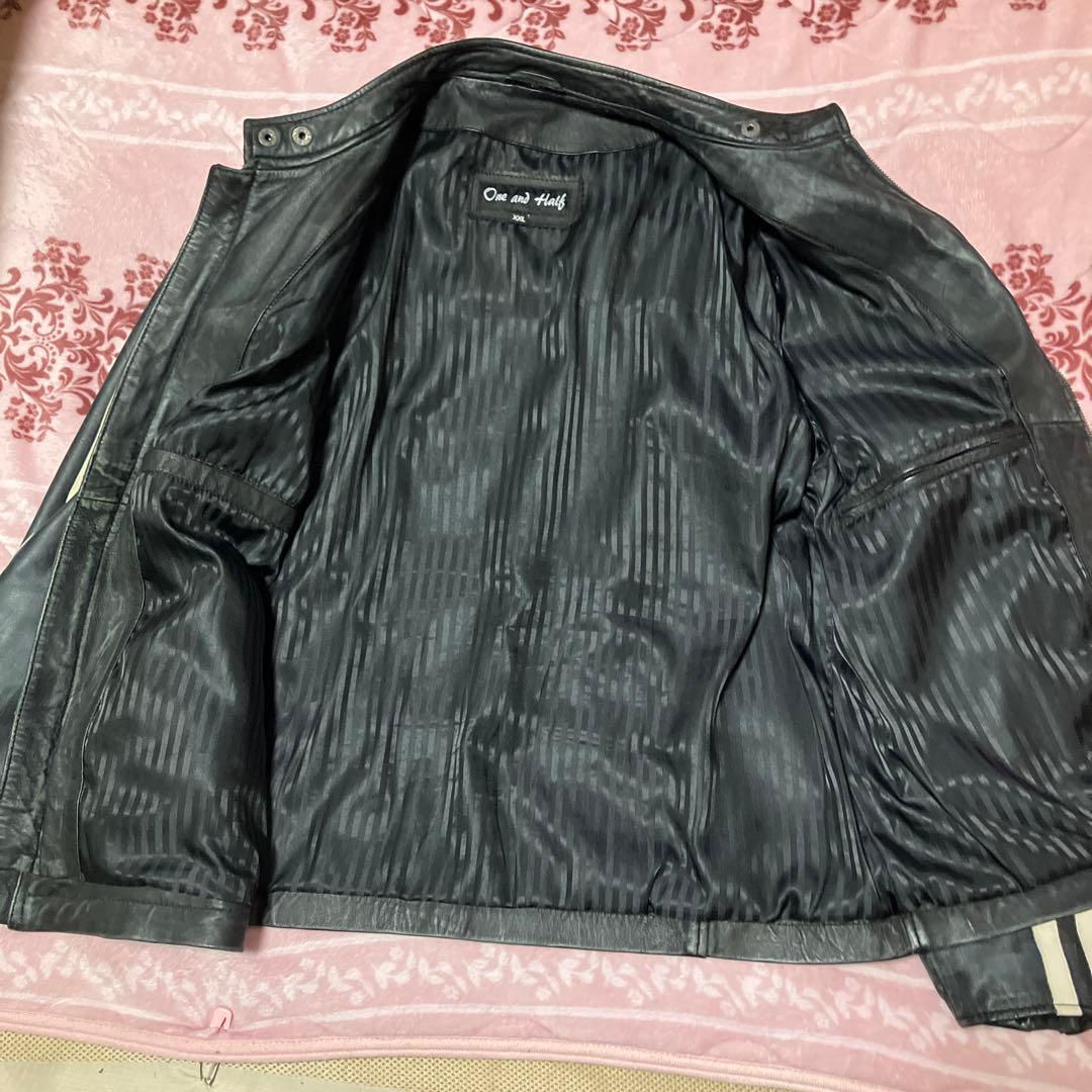 one and half ラムレザーシングルライダース ジャケット