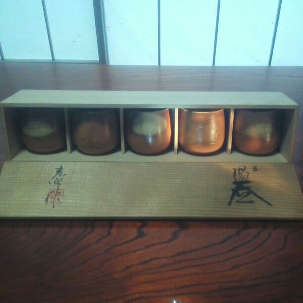 骨董・光昭作-湯呑み５客セット・希少価値ありか!?