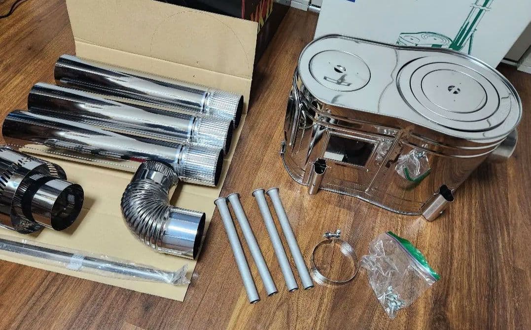 新品　ホンマ製作所　ステンレスストーブコンロセット APS-48DX　薪ストーブ