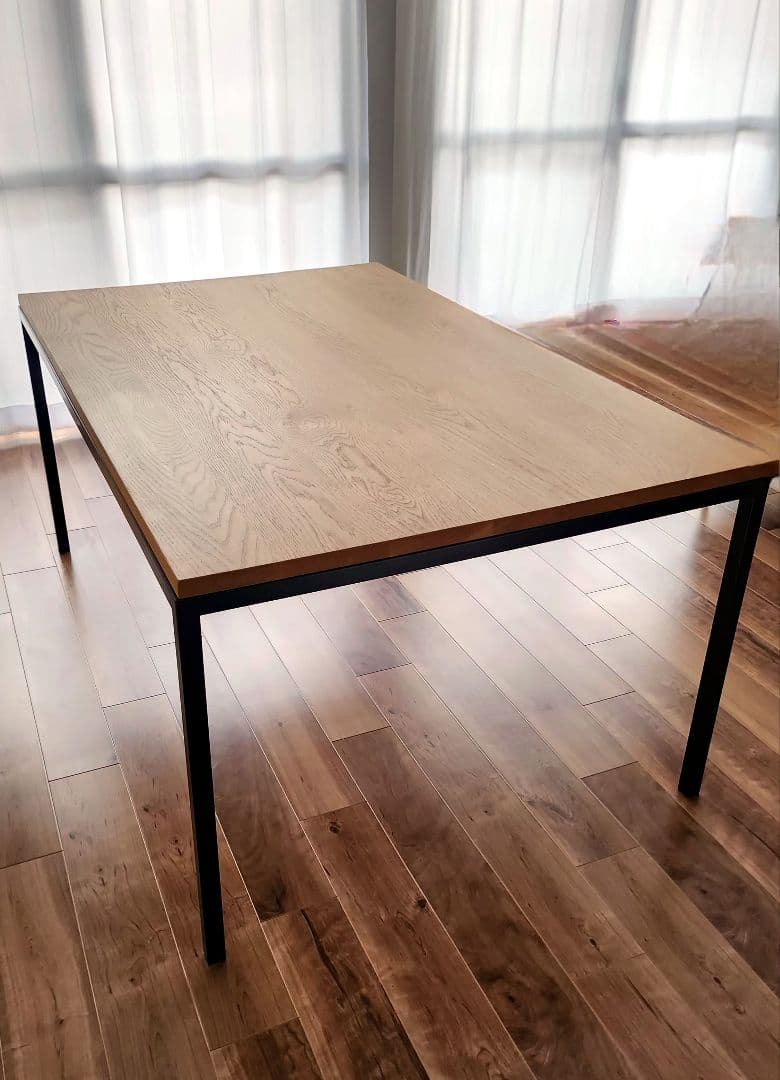 ダイニングテーブル アイアン×無垢材(オーク)