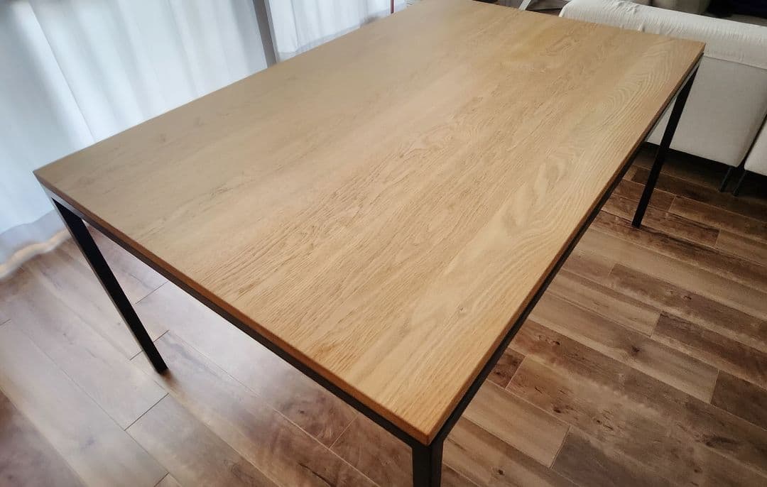 ダイニングテーブル アイアン×無垢材(オーク)