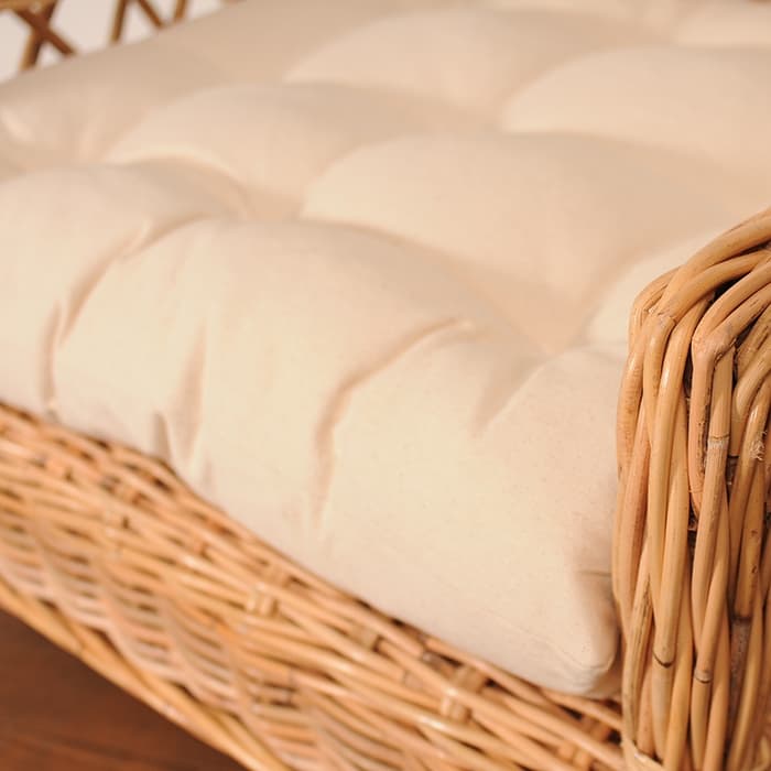 【ラタン家具】　ペットベッド　ナチュラル　（天然ラタン使用）