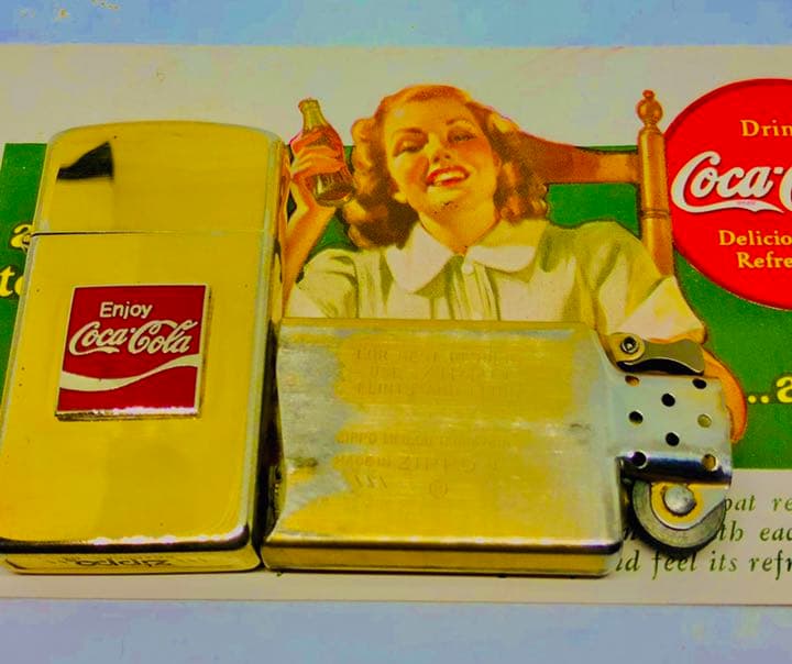 貴重★1985年★コカコーラ★enjoyエンジョイ★ゴールド金色★エナメル七宝製