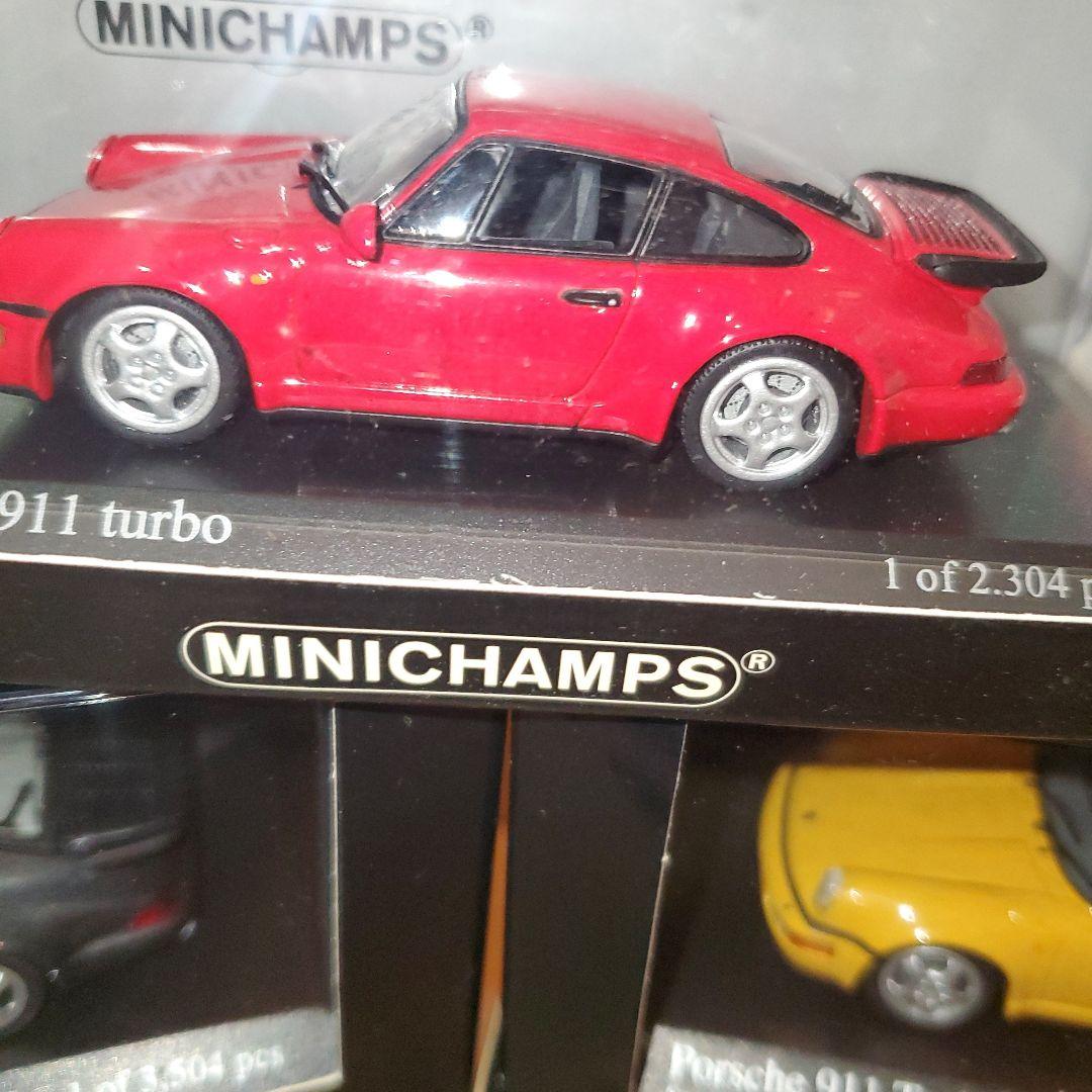 MINICHAMPS Porsche 911 turbo 6台セット赤、黄