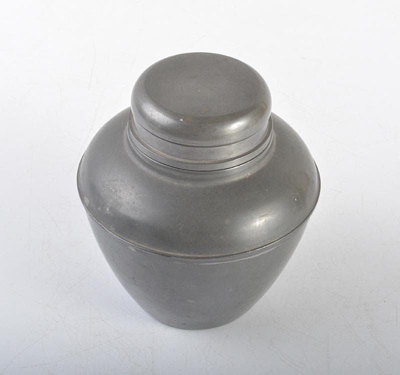 煎茶道具　古錫　茶壷　茶心壷　約696ｇ　MR4773