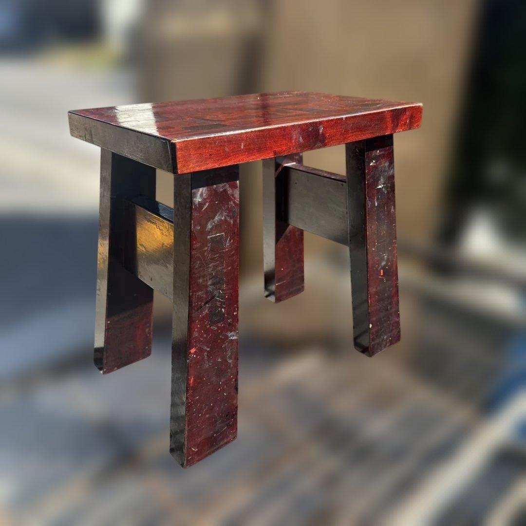 漆付着 漆器職人の作業台／Urushi Artisan’s Work Stool