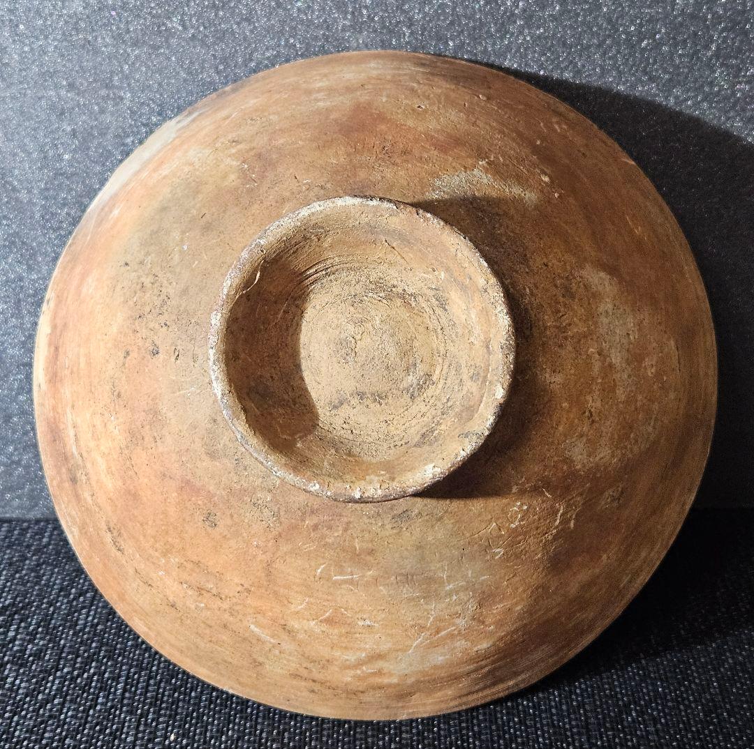 古代マヤ文明❗】彩色　犬の図　半球形鉢　出土品　コレクター蔵品　古代土器　古陶器