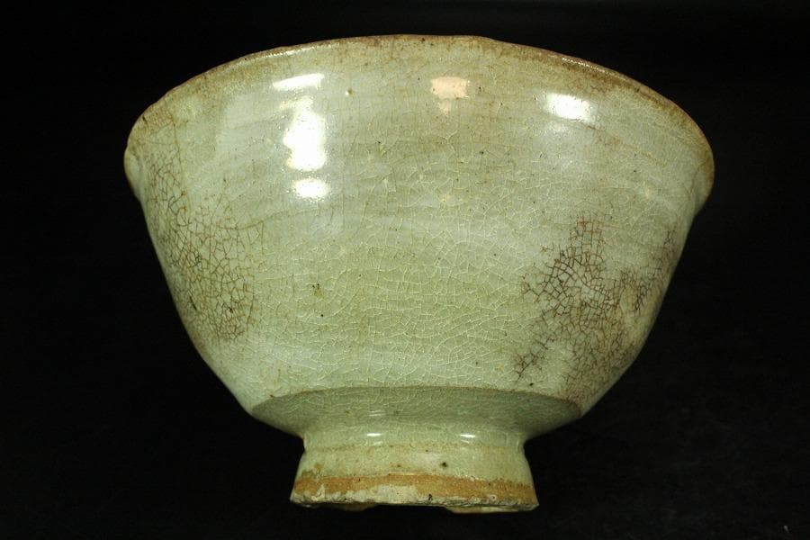 古美術 李朝 高麗 青磁 茶碗(K-A639)