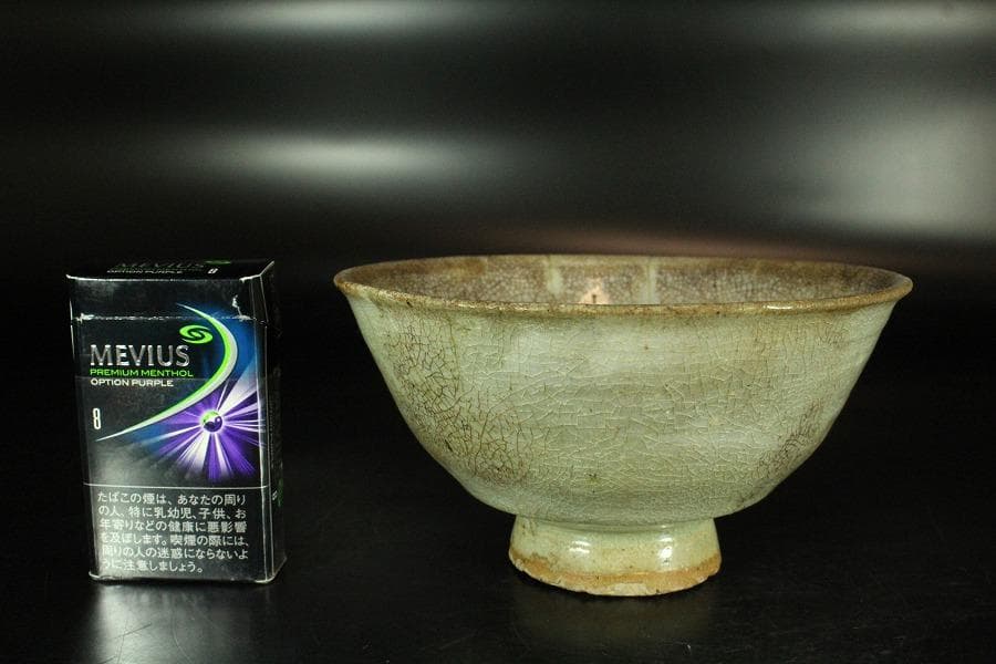 古美術 李朝 高麗 青磁 茶碗(K-A639)