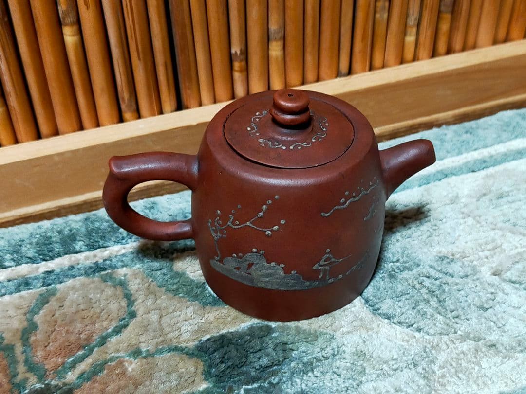 ♥小さな♥　中国　♥朱泥♥　急須　♥　よこ１００ｍｍ　骨董　古玩