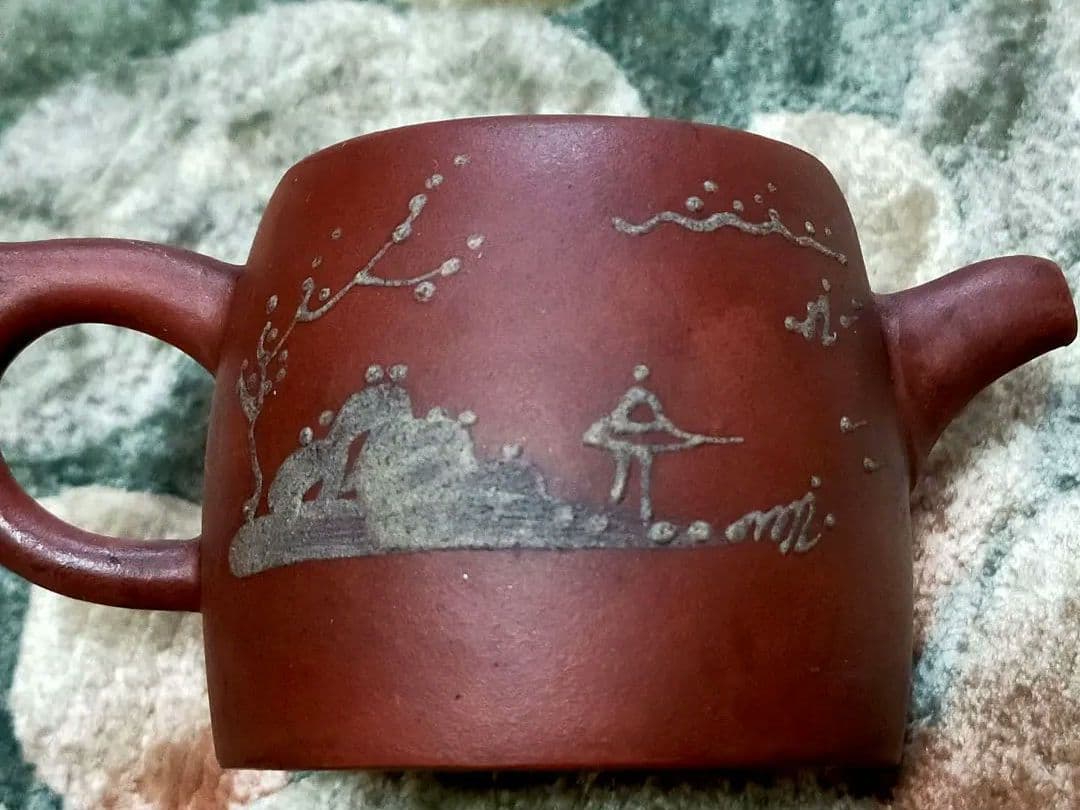 ♥小さな♥　中国　♥朱泥♥　急須　♥　よこ１００ｍｍ　骨董　古玩