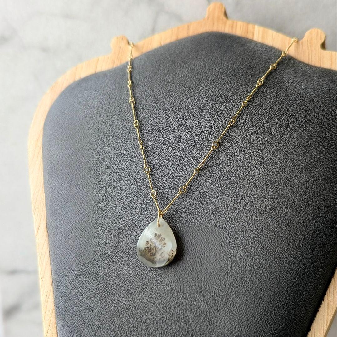 ♢miyumiyu♢K18 デンドリックアゲート4ct チャーム