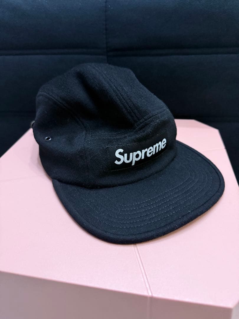 Supreme ブラックキャップ 100%ウール　2017
