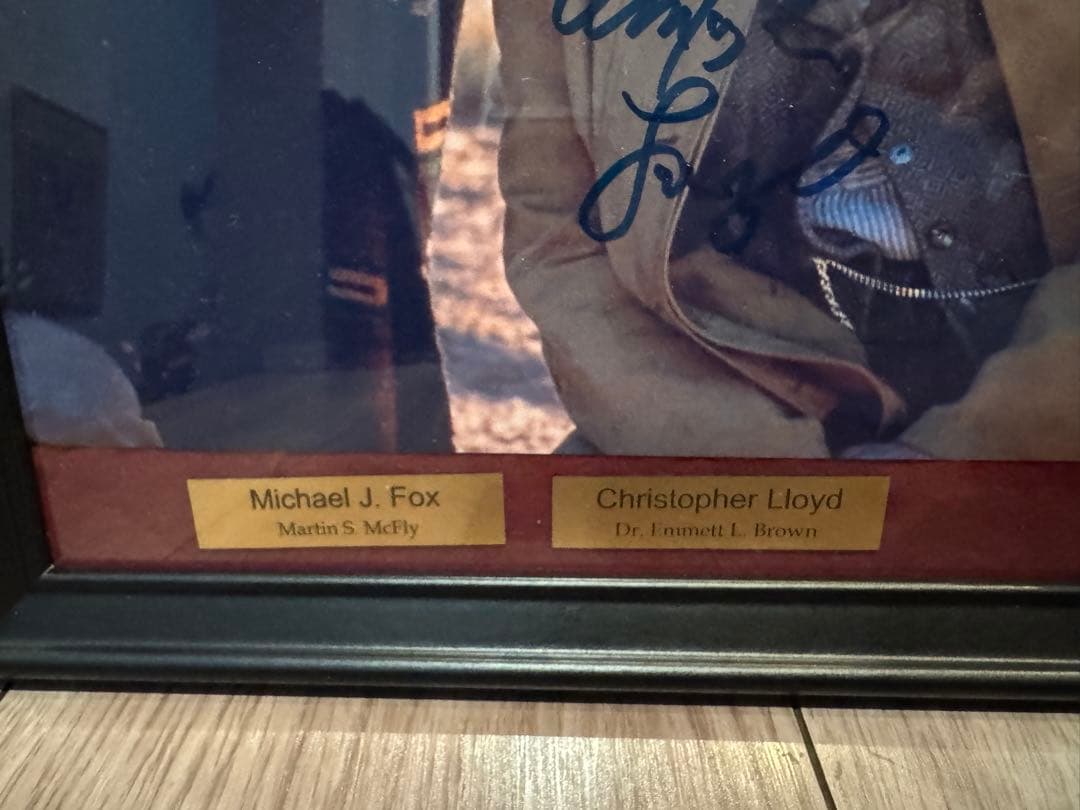 バックトゥザフューチャー　マーティ&ドク　直筆サイン