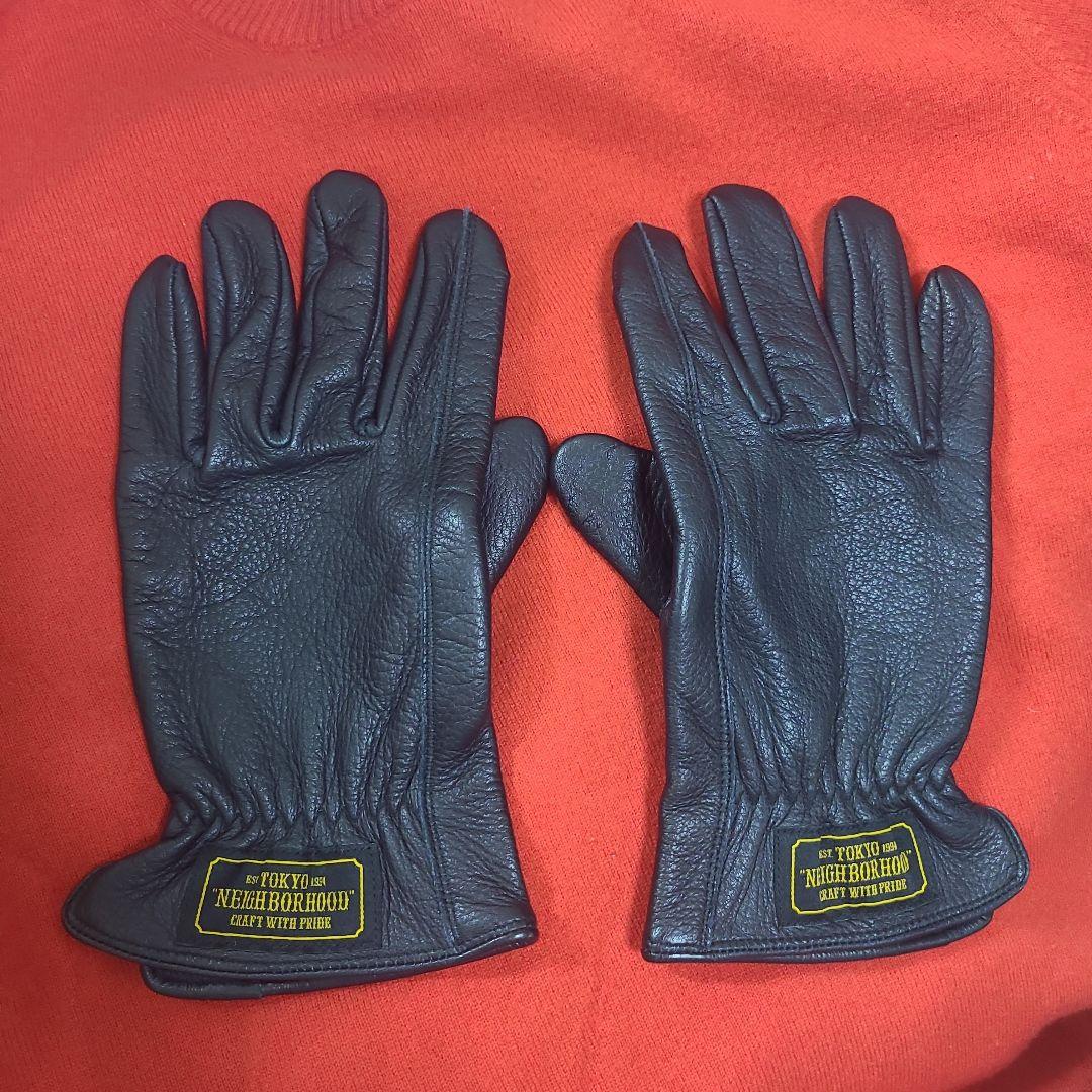 NEIGHBORHOOD ネイバーフッド レザーグローブ 美 L