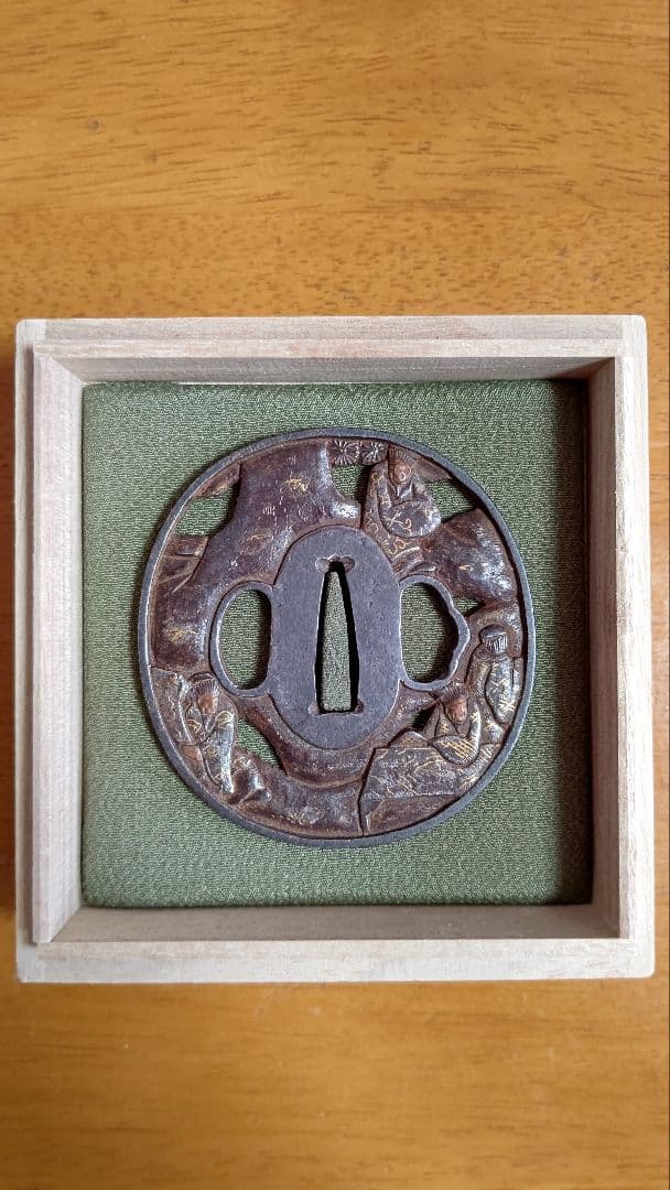 江戸期 鍔、木箱付