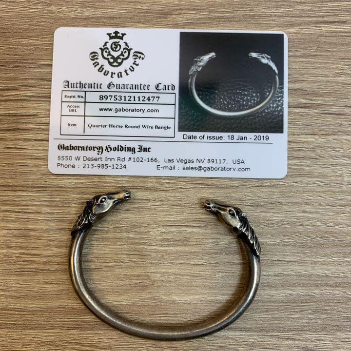 希少 Gaboratory ガボール ホース ヘッドトライアングル バングル