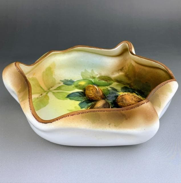 【希少】オールドノリタケ モールド 3D ナッツボウル 胡桃 クルミ 栗