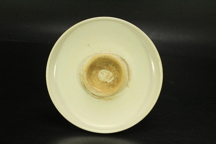 中国美術 白磁 碗 碗台 二件揃 φ12.5cm(LC512)