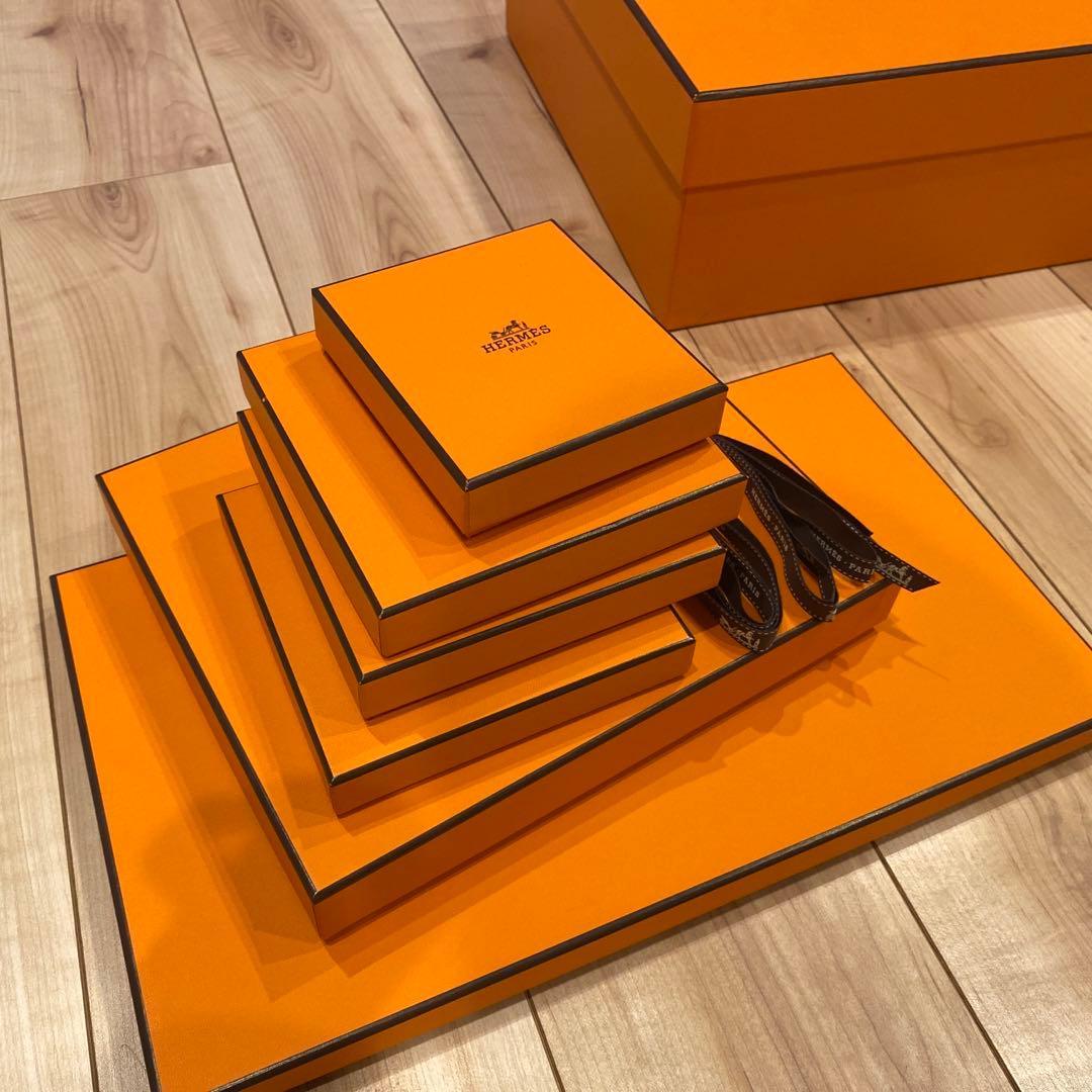 HERMES バーキン　オレンジbox 紙袋　リボン　美品