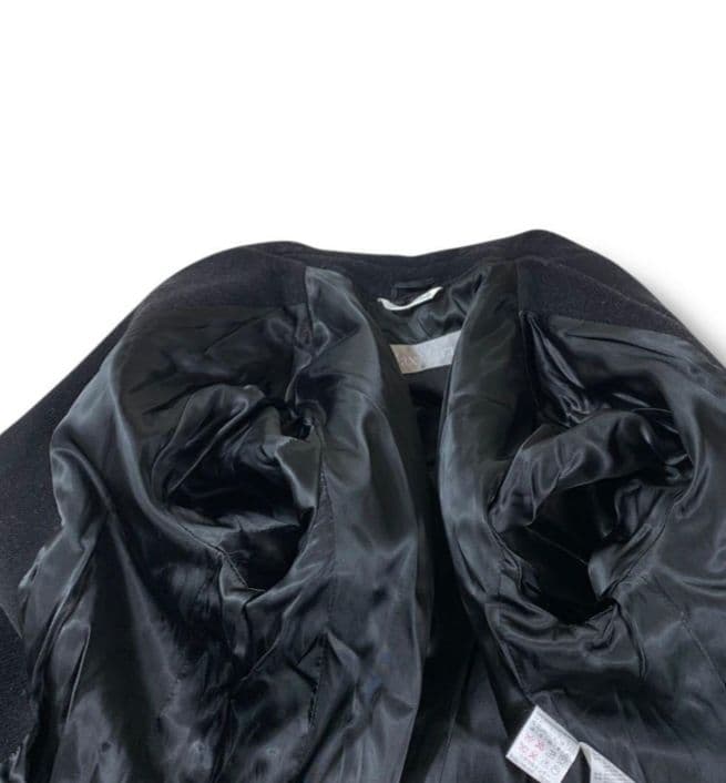 【美品】マックスマーラ チェスターコート ロング丈 アンゴラ混 ネイビー 40