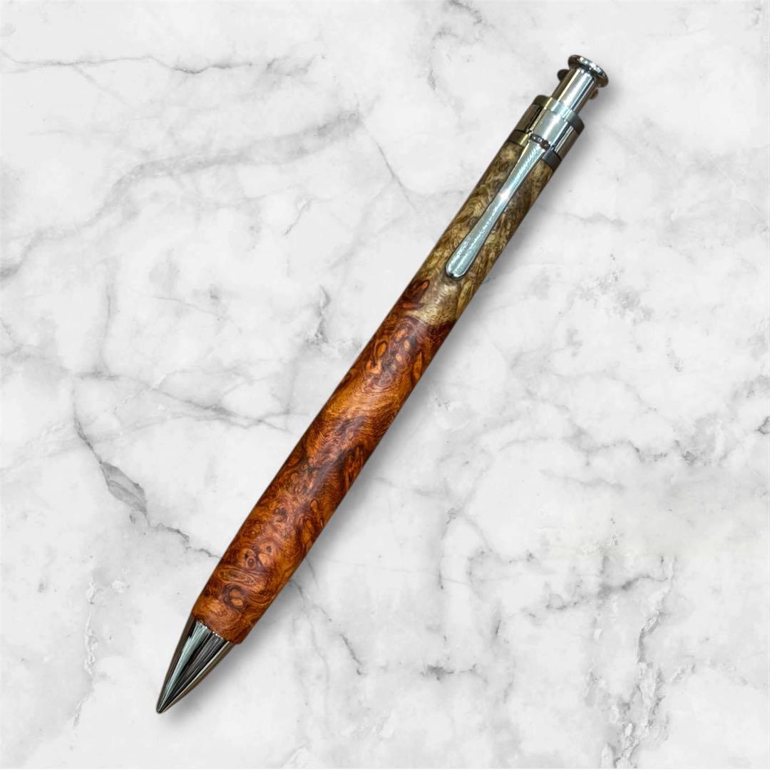 【新品未使用】工房楔　花梨紅白　こぶ杢　ペンシル　イベント杢　シャープペン