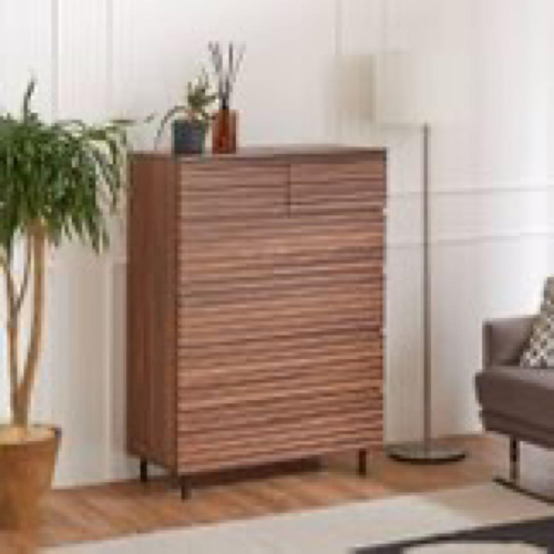 [LOWYA] ダークブラウン　チェストタンス　5段