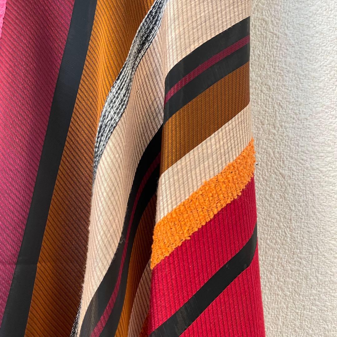 エポカ 40 マテリアルボーダー フレアスカート