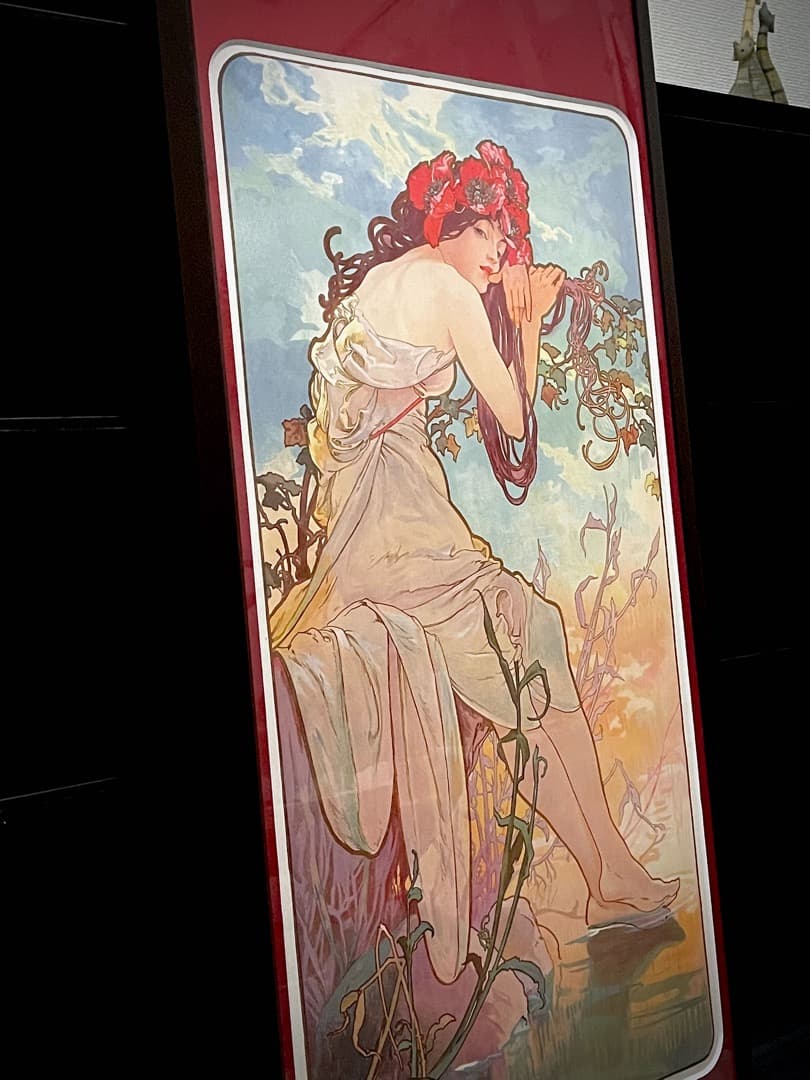 ミュシャ 四季　-夏- Summer 　額縁つき