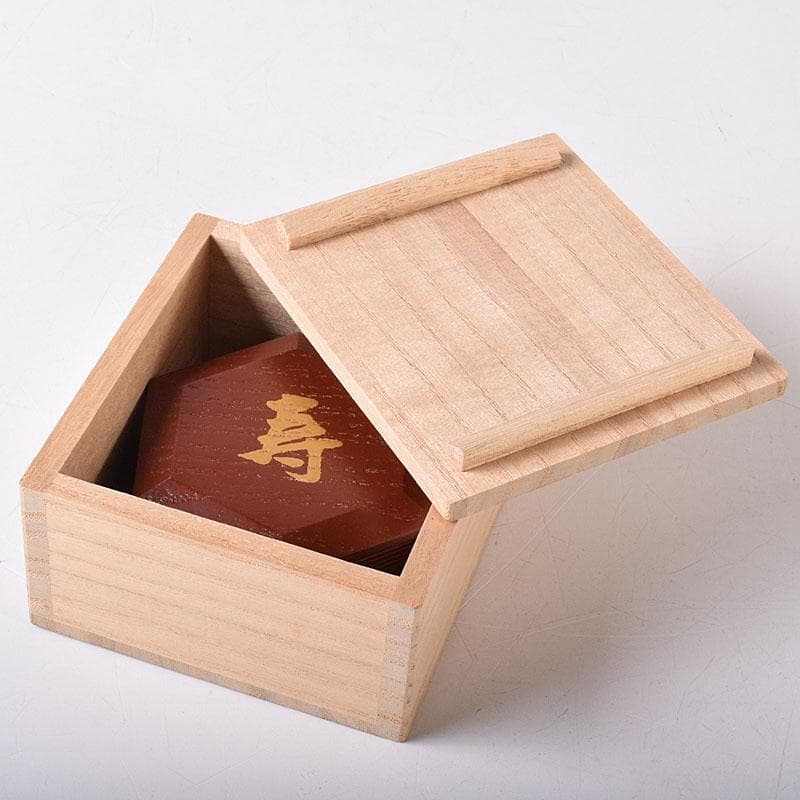 茶道具　哲公房　中村宗哲作　溜塗寿字六角香合　而妙斎花押有　共箱　C　7656