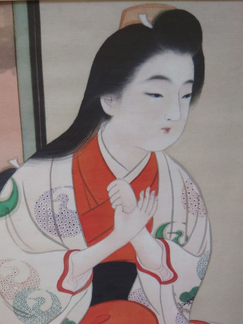 寺崎廣業（広業）「日本画」絵画 日本画 美人画