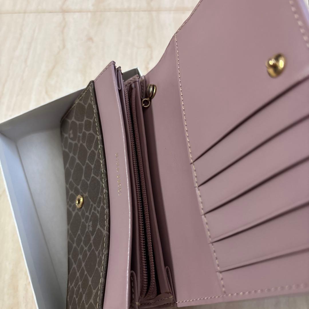 NINA RICCI 三つ折り財布 ブラウン/ピンク