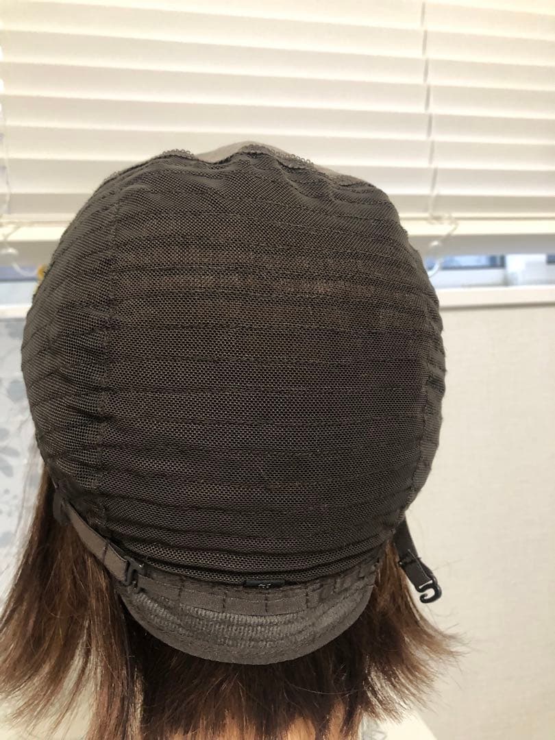 人毛100% ブラウン　ショートボブ 未使用　医療ウィッグ