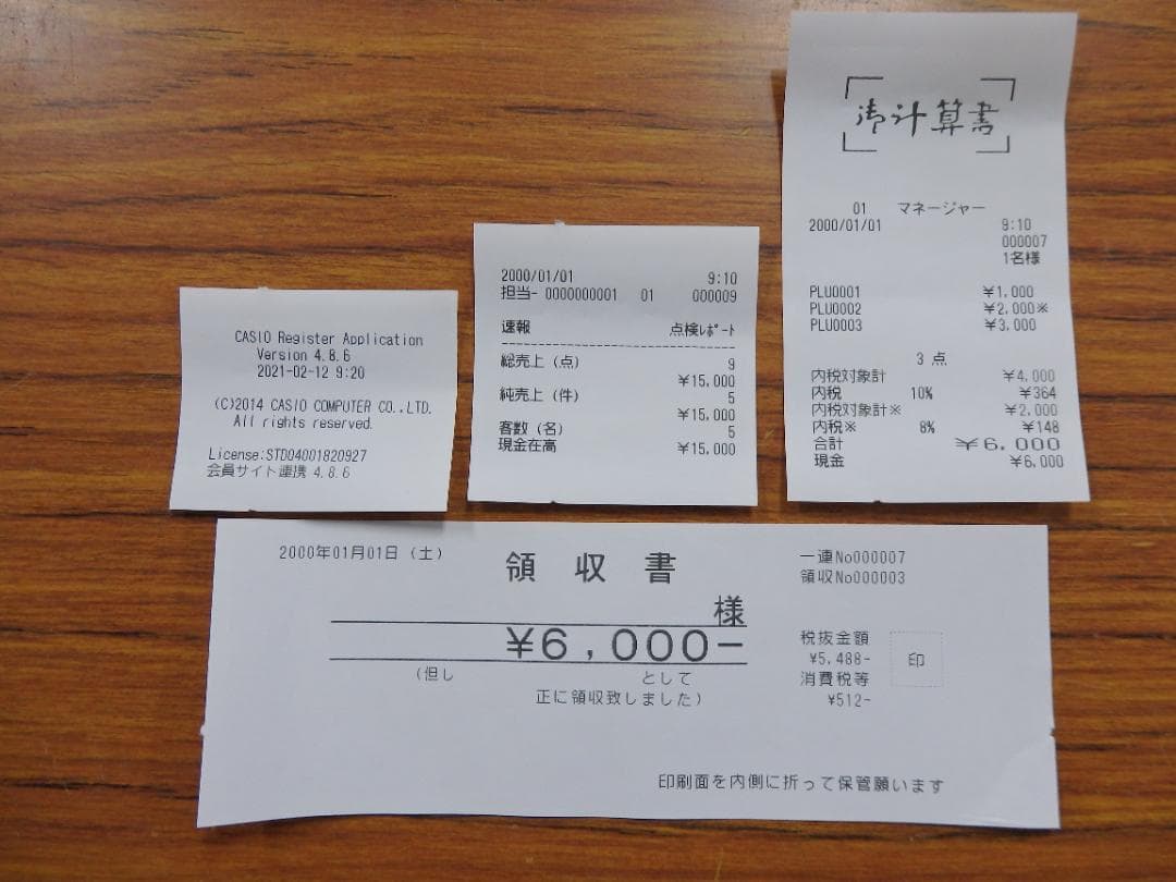 0201 保護フィルム CASIO VX-100 レジスター 最新4.8.6