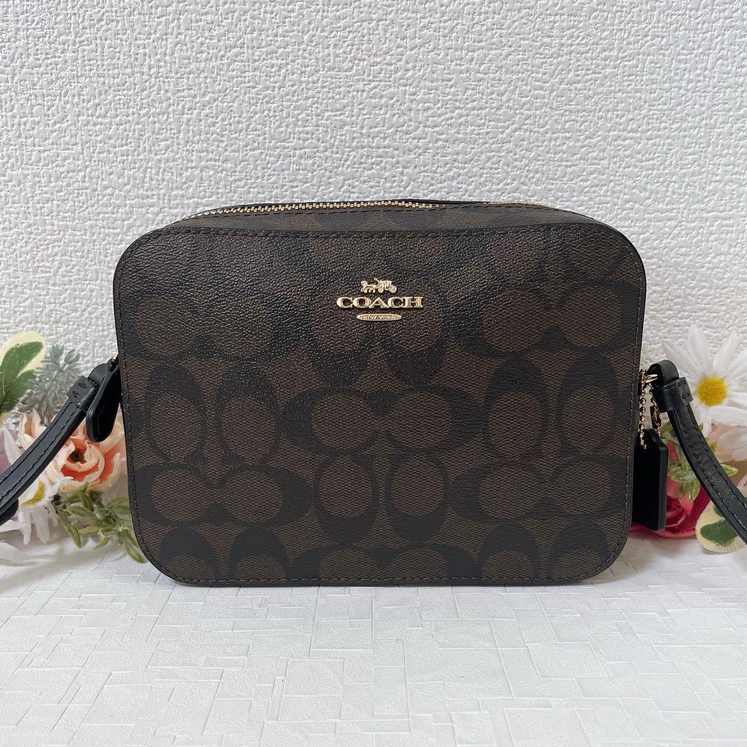 【極美品】COACH コーチ ショルダーバッグ 斜め掛け シグネチャー チャーム