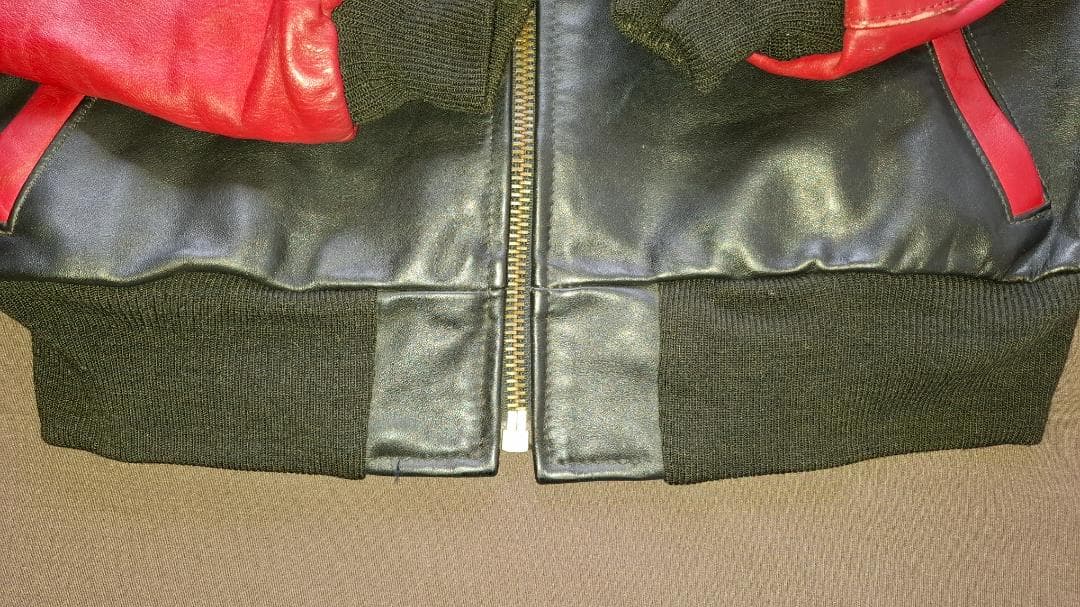 VANSON チームジャケット 赤黒レザージャケット【年代物・古着】