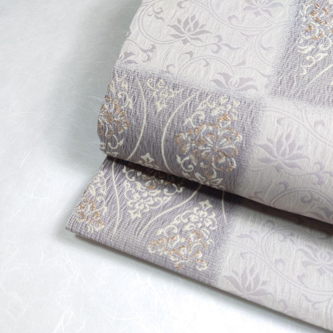 正絹 袋帯 六通柄 西陣弥栄織物謹製 ヨーロピアン唐草 極上 逸品 未使用品