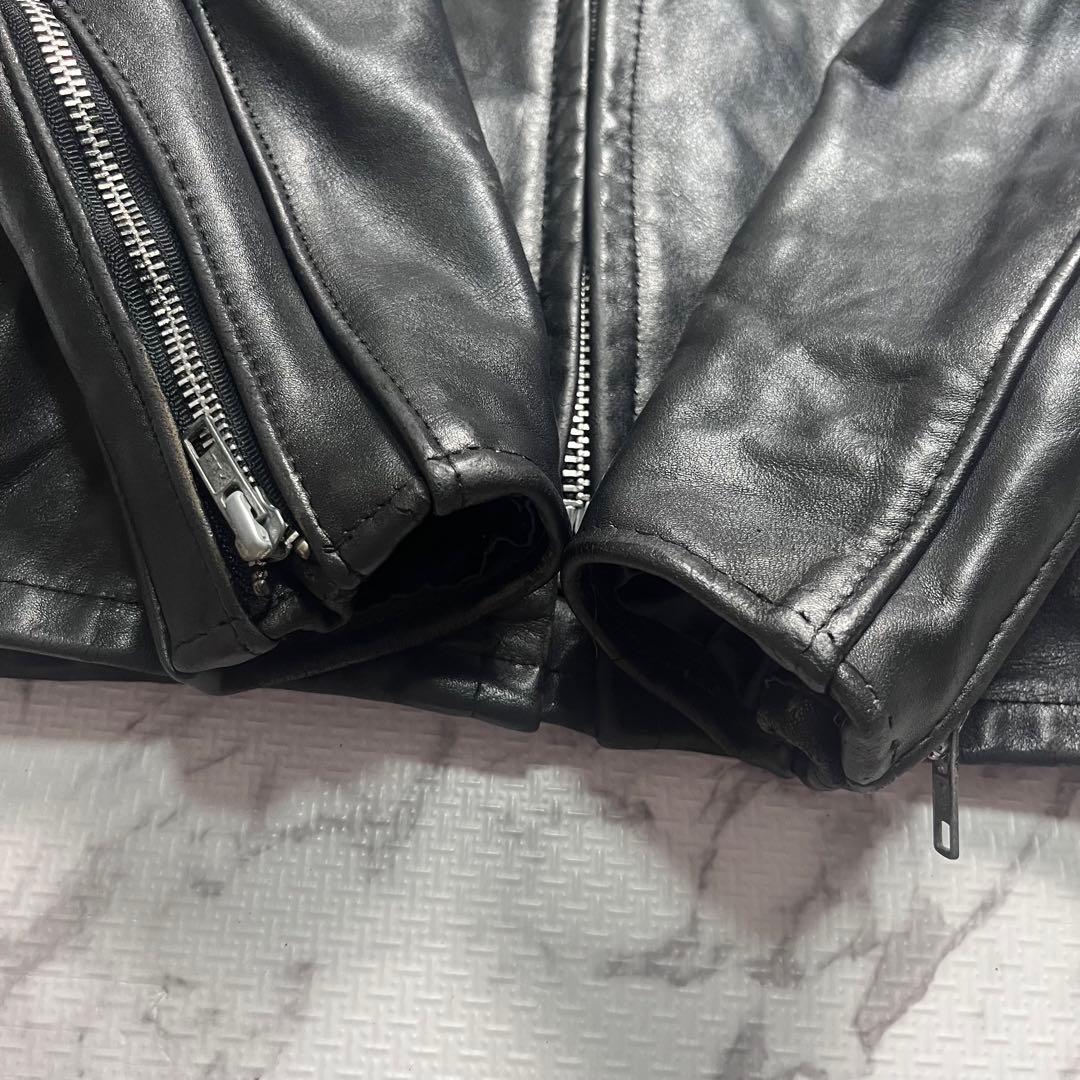 【米国製】✨ schott シングルライダース 641 38size 黒色 本革