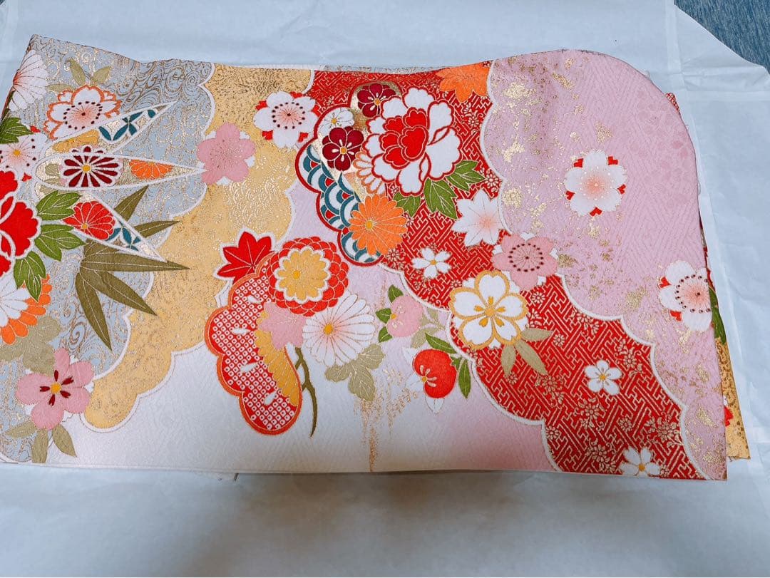 正絹振袖　成人式　振袖セット　結納　袋帯　振袖フルセット　白　ホワイト　ピンク