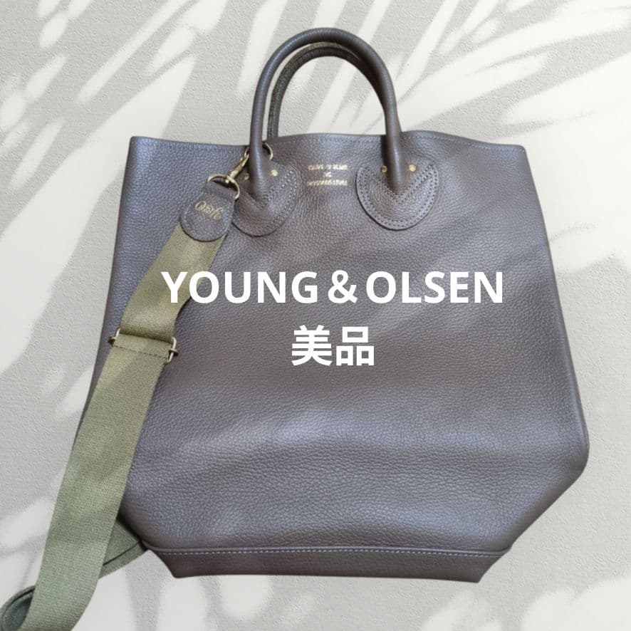 YOUNG＆OLSEN EMBOSSED LEATHER HAVERSACK